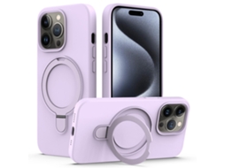 Suporte Casa Magsafe Para Iphone 15 Pro Max Silicone Roxo
