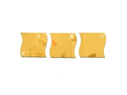 Adesivos Onda Estéreo Laxiscreed Dourado Para Decoração De Alta Qualidade
