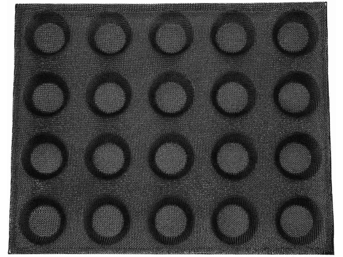 Forma De Silicone Com 20 Cavidades Para Bolo, Mini Pizza, Pão Redondo, Hambúrguer, Assadeira Antiade Gokoco