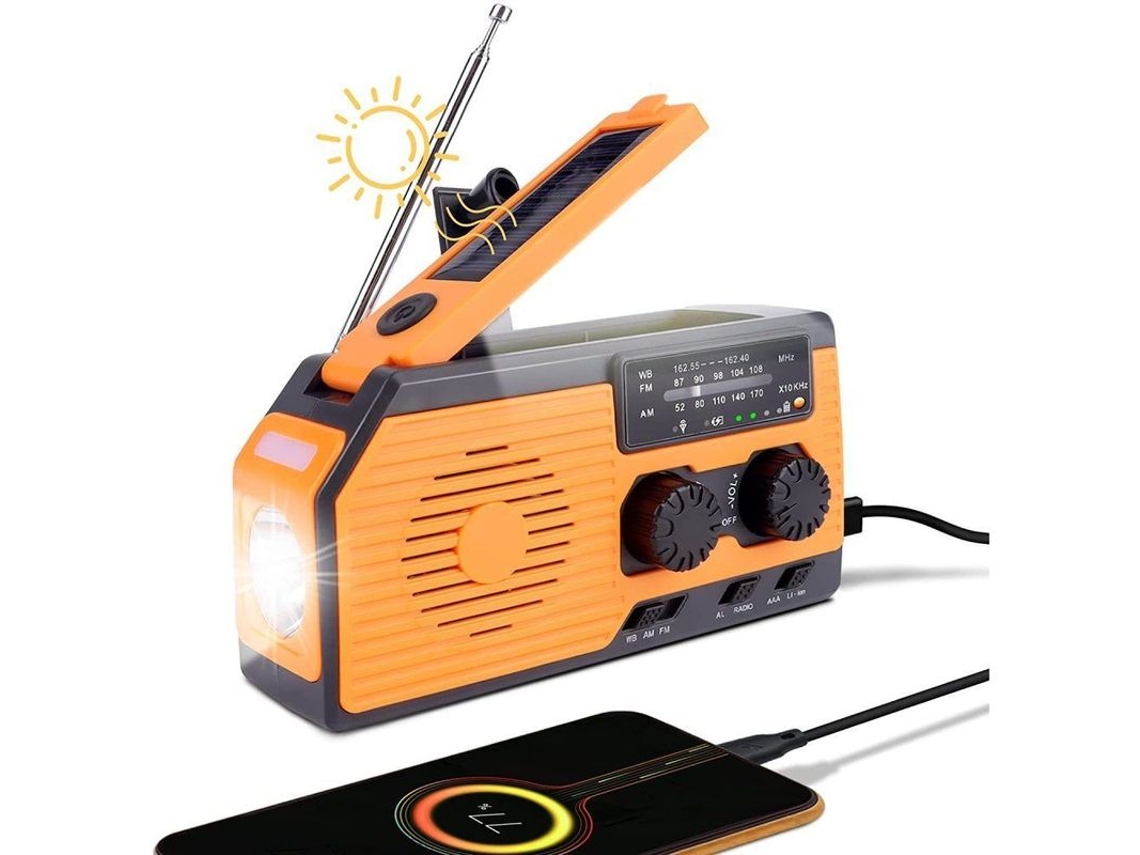 Rádio Solar, Manivela, Emergência, Dínamo e Carregamento AQUAFORGE