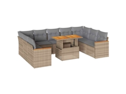 Garden Sofa Set, Garden Sofa Sets Vidaxl Bege Rattan / Vime (n/a)
