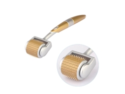 Rolo Microagulhas Titânio 0,3 Mm,para Antienvelhecimento, Regenera Pele e Trata Cicatrizes Dourado Dourado HEXINYIGJLY