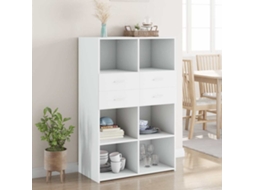 Vidaxl Armário Alto 80x42,5x124 Cm Derivados De Madeira Branco