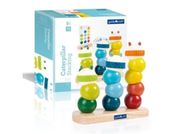 Brinquedo Educativo De Madeira Empilhável Guidecraft Em Formato De Lagarta, Colorido E Educativo.