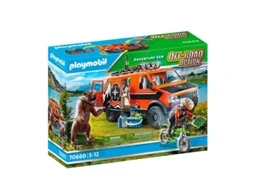 PLAYMOBIL Carrinha de Aventura com Urso e Ciclista 70660 (Idade mínima: 1 ano)