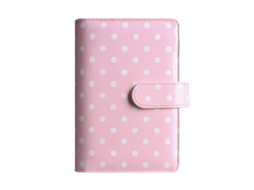 Creative Round Polka Dot Notebook A6 Binder Macaron Budget Planner Cash Tracker, A6 Polka Dot Pink Cover Only