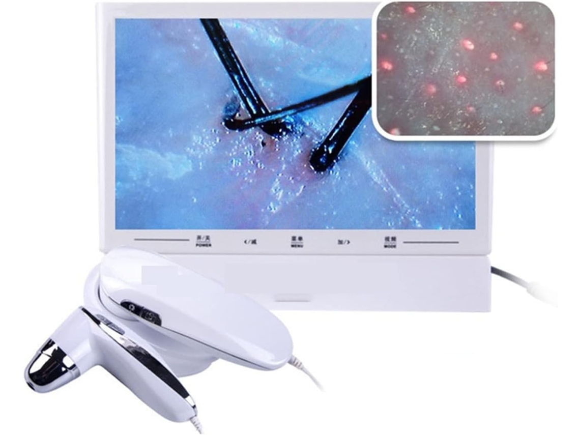 Detector profissional de cabelo e pele SFUSHOS, analisador de poros e umidade do folículo