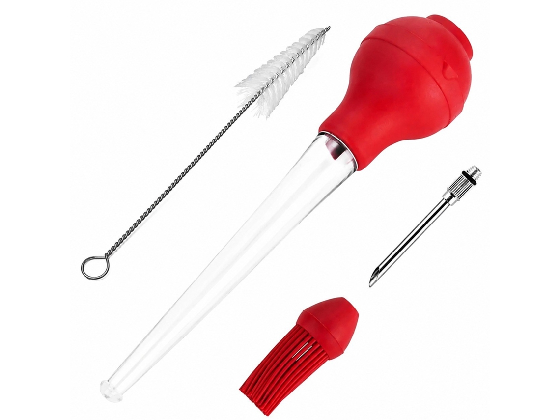 Seringa Injetora De Carne, Escova Silicone, Limpeza, Molho Frango Assado, Turco