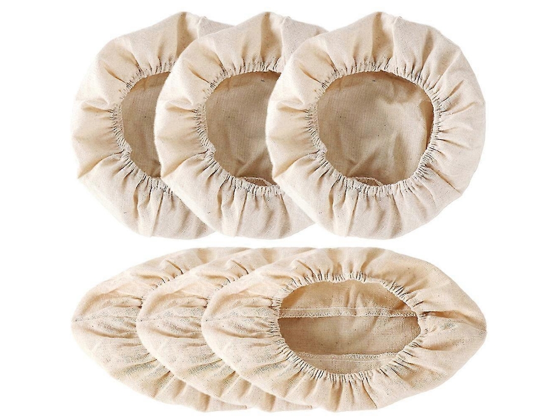 Conjunto De 6 Cestos Banneton Para Pão Artesanal, Com Forro De Linho, Para Massa Madre, Fermentação Natural E Padaria Doméstica