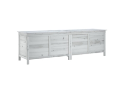Garden Storage Box, Garden Storage Boxes Vidaxl Branco Madeira Processada (198.5 X 50 X 56.5 Cm)