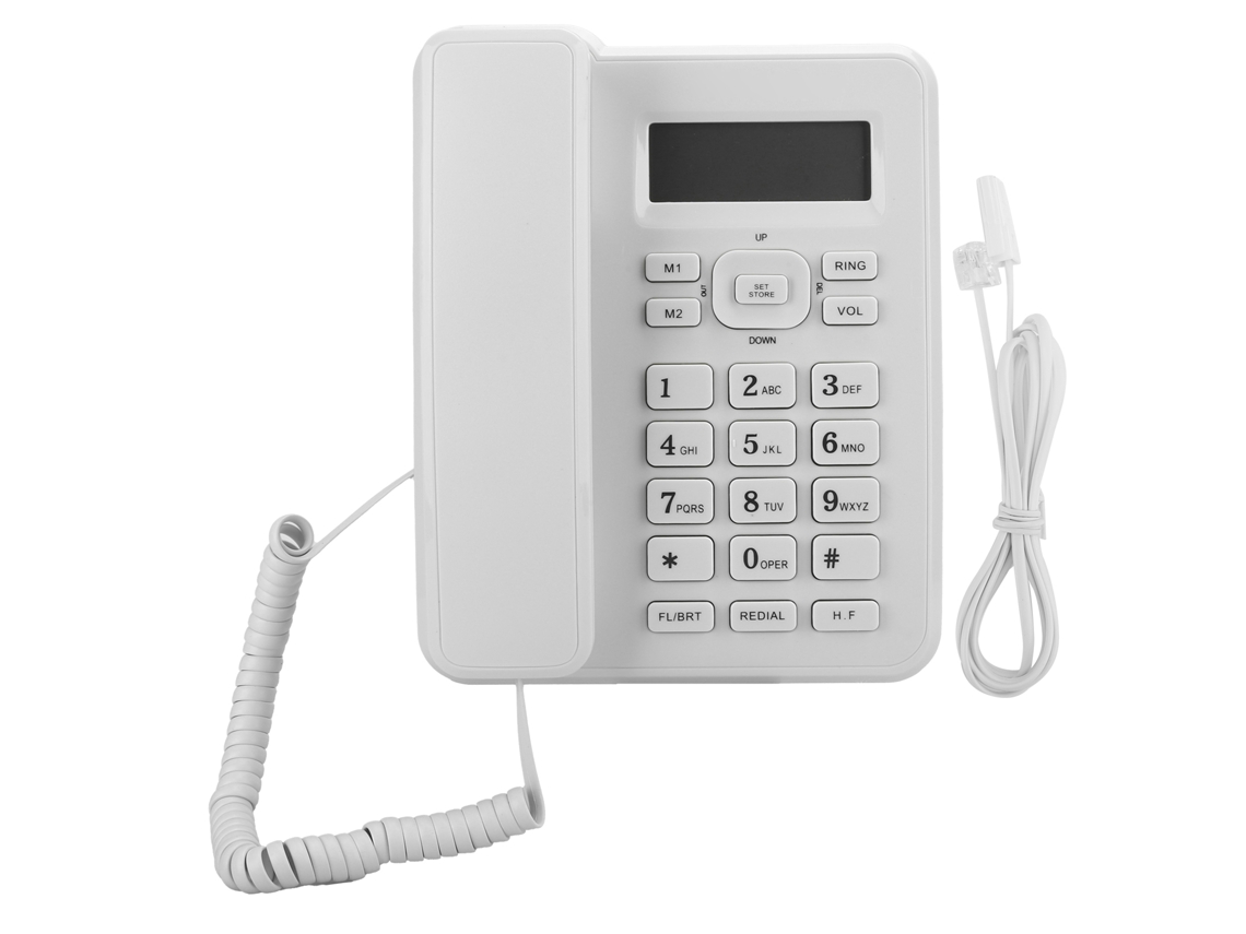 Aetheria telefone Fixo Residencial Hotel Office com Lcd, Alarme, Memória e Função Não Perturbar Branco Kxt6001cid
