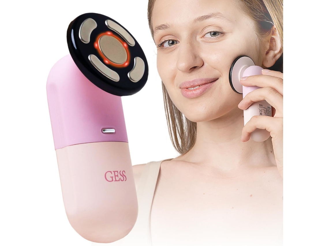 GESS Dispositivo de lifting facial com aquecedor, 3 modos recarregável anti-envelhecimento