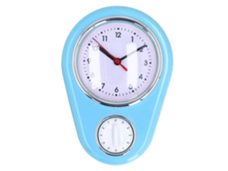 Rebe-reloj De Pared Con Temporizador De 9 Pulgadas Para Cocina, Preciso, Silencioso, Reloj De Cuarzo, Azul, Multifunción