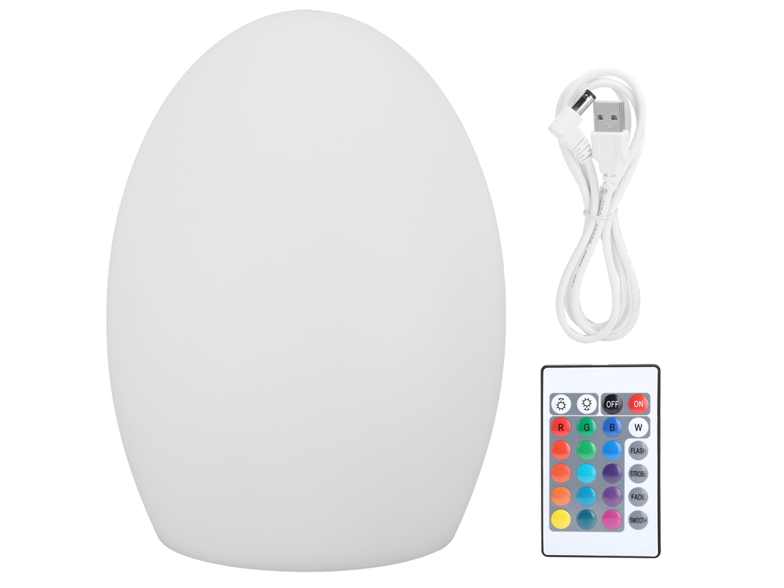 Rebe-lâmpada Noturna Led De 16 Cores Com Controle Remoto Usb Recarregável Impermeável Para Exterior 14x19cm
