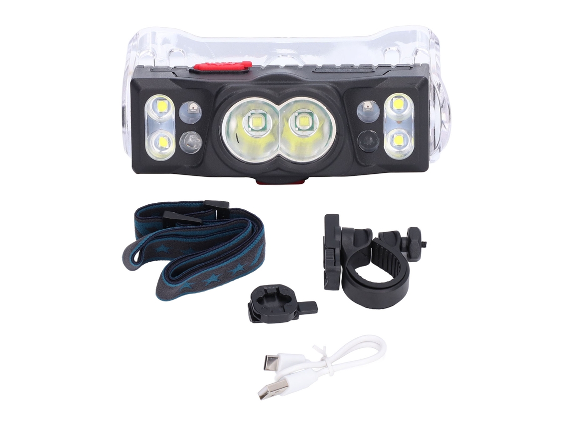 Lanterna Frontal Led recarregável com sensor inteligente, magnético, impermeável e display de bateria | S/MARCA