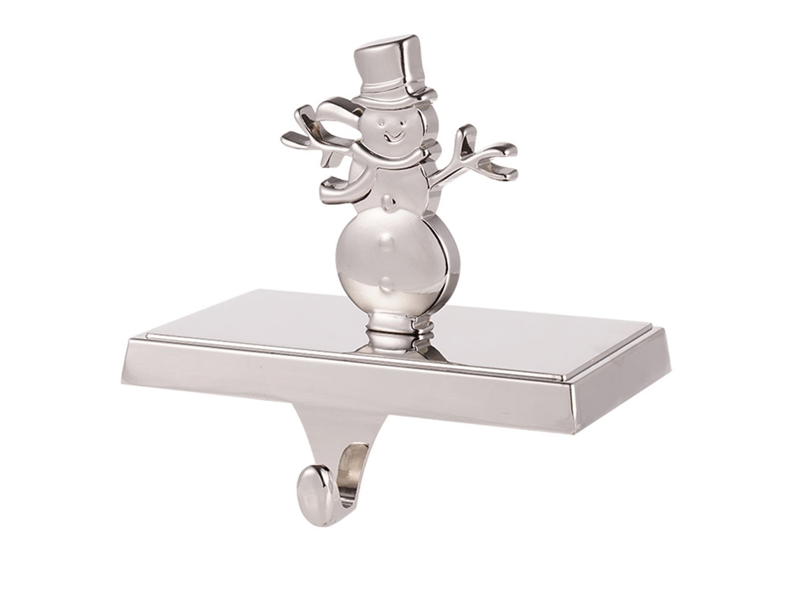 Suporte para Meia de Natal em Metal Prateado, Gancho Árvore, Ergonômico, Uso Diário STELASPLEN