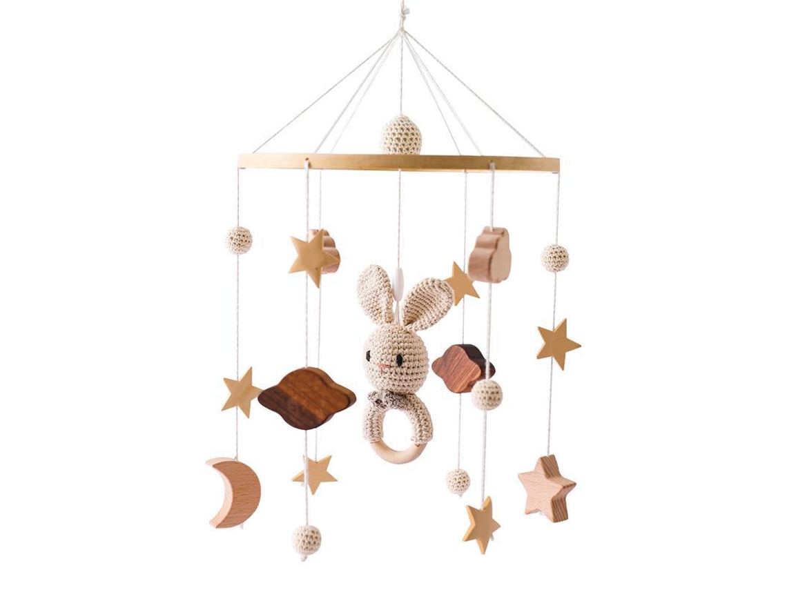 Campanha Noite Estrelada, Mobile De Coelho Para Cama, Estilo Nórdico (idade Mínima Recomendada: 0 Meses), Ideal Para Crianças, Educativo, D