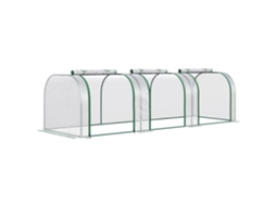 Estufa de Jardim Pequena, com 3 Janelas, 3, 295x100x80 Cm Transparente | S/MARCA