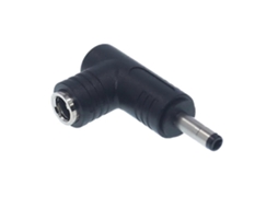 Adaptador de conector de alimentação CC 4,0 x 1,7 mm (macho/fêmea), 90 Graus