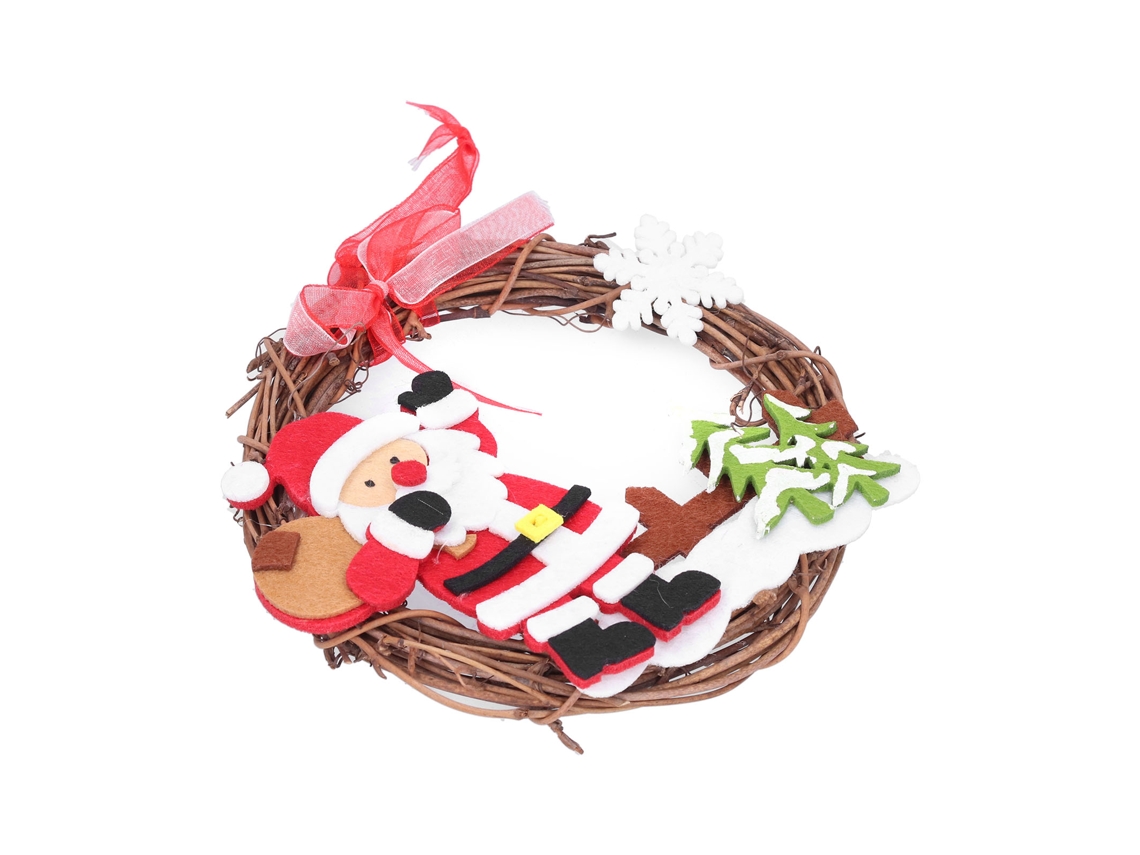 Guirlanda De Natal Laxiscreed Para Porta E Janela Com Ornamentos, Não Desbota E Sem Montagem