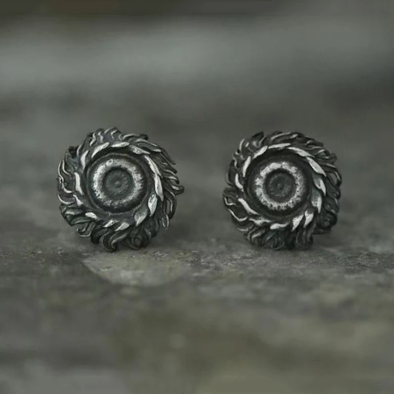 Brincos De Girassol Inspirados Em Van Gogh, Brincos Requintados Com Um Estilo Artístico Retrô Punk.