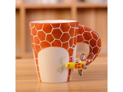Caneca de Café Nova Line 12 Oz Cerâmica 3D Girafa Pintada à Mão S/MARCA