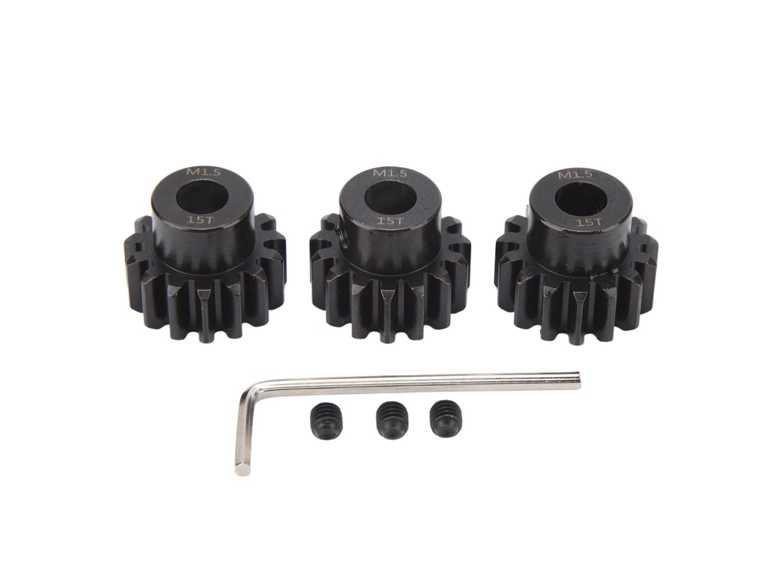 Mali kit de Engrenagens de Motor para Carro Rc M1.5 8mm Aço 15t para Carros Modelo 1/5 1/8 1/10 3pcs
