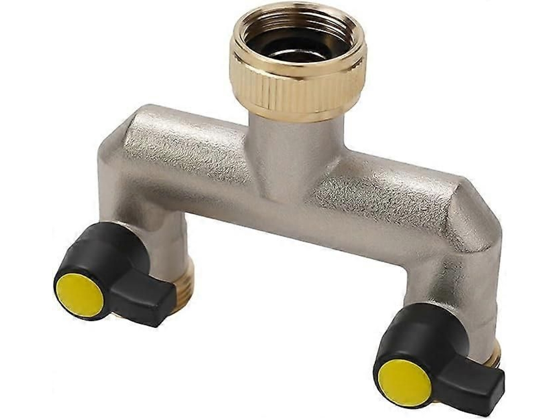 Divisor De Torneira De Latão De 3/4 Polegadas Com 2 Válvulas