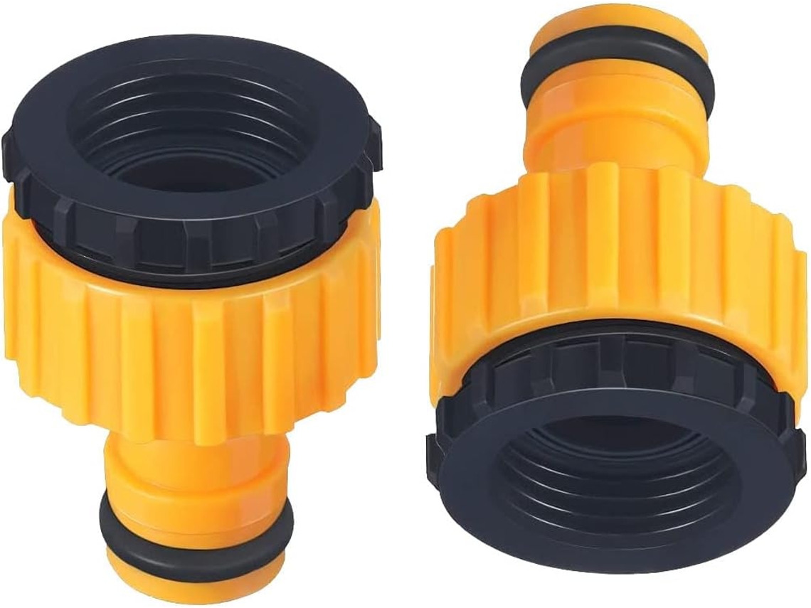 Conector De Mangueira 2 Em 1 Plástico Com Rosca 3/4" E 1/2" Para Jardim Externa Pacote 2