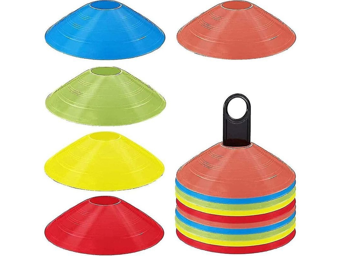 Cones De Treino Esportivo Com 5 Cores, Material Durável Ldpe, Suporte Incluído Para Futebol, Rugby E Treinamento De Sensibilidade