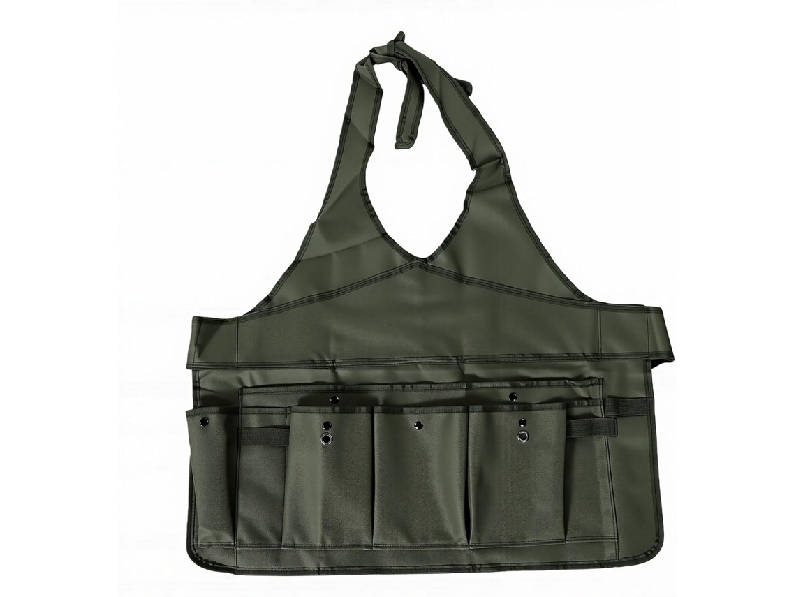 Organizador De Ferramentas Jardim Em Tecido Oxford 600d, Com 11 Bolsos, Base Dobrável Reforçada, Inclui Avental E Tapete