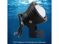 Luz De Destaque Led Rgb Para Aquário (12v 10w Submersível)