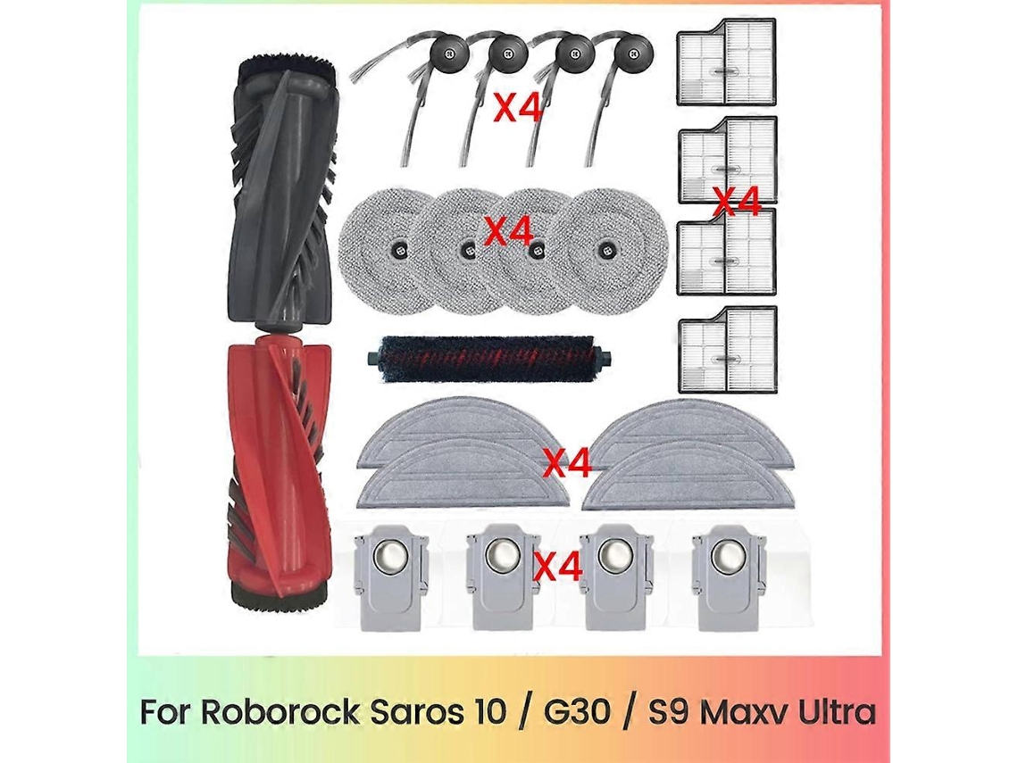 23pcs Replacement Parts For Saros 10/g30 / S9 Maxv Ultra Vacuum Cleaner Main Side Brush Filter Mop