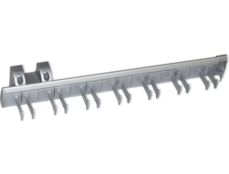 EMUCA - Cabide de Cintos c/Calha Extraível  Keeper (Alumínio - 9,5x10x45 cm) Cabide de Cintos c/Calha Extraível  Keeper (Alumínio - 9,5x10x45 cm)