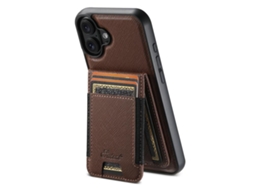Capa Para Iphone 17 - Couro Granulado Com Magsafe E Carteira Removível