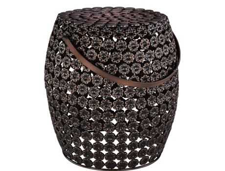 Mesa de Centro WOMO-DESIGN (Castanho - Metal - 41x46 cm)