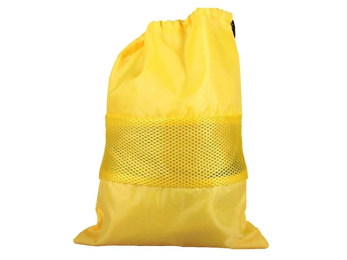Conjunto de 2 Sacolas Multiuso Amarelas de 3127 Cm, Reutilizáveis ​​e Dobráveis, com Cordão, para Uso Geral. GOKOCO