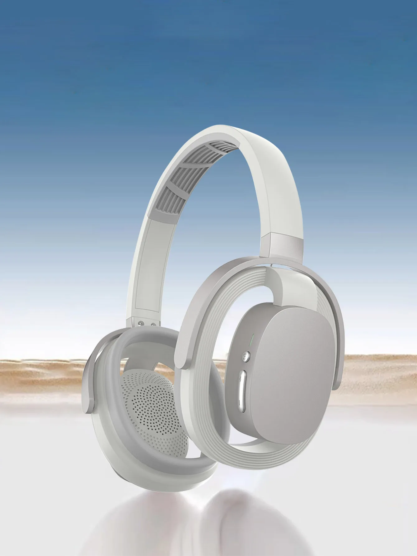 Fones De Ouvido Bluetooth Sem Fio De Design Aberto (cinza Prateado) - Longa Vida Útil, Qualidade De Som Hi-fi