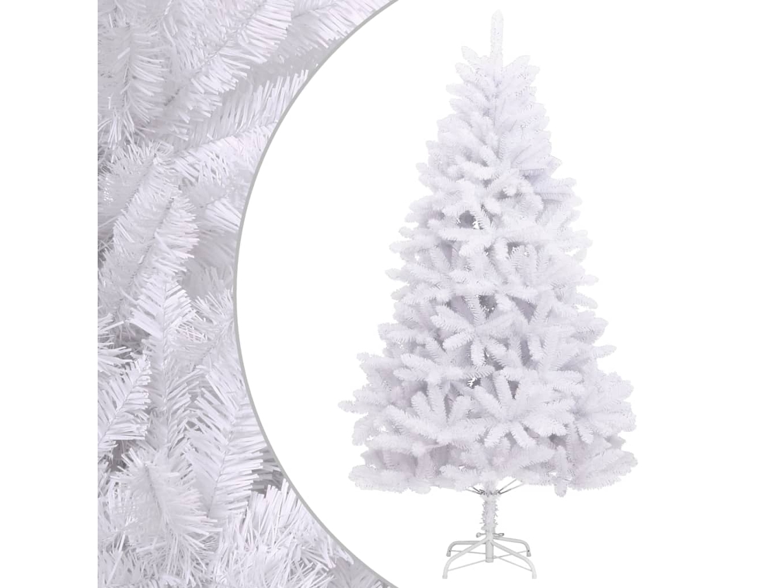 Artificial Hinged Christmas Tree, Artificial Hinged Christmas Trees Vidaxl Branco Pvc (ø 90 X 180 Cm)