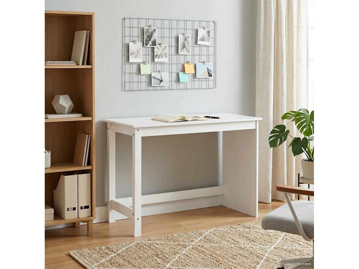 Vidaxl Mesa Branco 112 X 50 X 75 Cm Madeira De Pinho Sólido