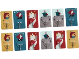 Conjunto De 3 Ganchos Decorativos Autoadesivos Com Desenhos Animados
