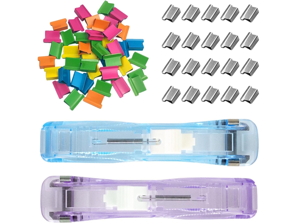 Dispensador De Clipes Papel Reutilizáveis Gadpiparty Com 300 Unidades Metal Escritório E Casa, Com Fixação Segura