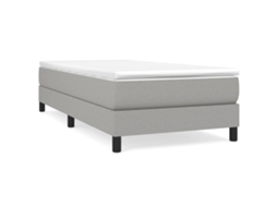 Estrutura de Cama com Molas Tecido Cinzento Claro MAISON EXCLUSIVE (100x200 cm)