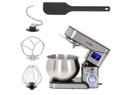 Batedeira Planetaria Profissional, Robô De Cozinha, 5l, 6 Velocidades, Acessórios, Inox Mesko Ms4228 Prata
