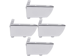 Conjunto De 4 Suportes De Canto Reto Para Móveis, Ideais Para Armários, Mesas De Centro E Tvs.