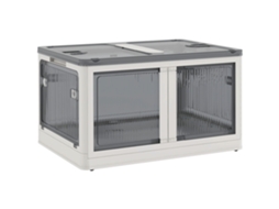 Cómoda de Tecido com 4 Gavetas com Frentes de Diamante 59,5x30x92,5 Cm Madeira e Branco ZENCORE SERVICES