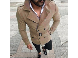 2026 chaqueta Trench para Hombre de Negocio Abrigo Exterior de Mezcla de Algodón