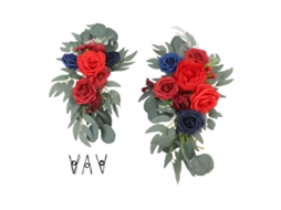 Peças Flores Arco Boda Artificial Vermelho Escuro