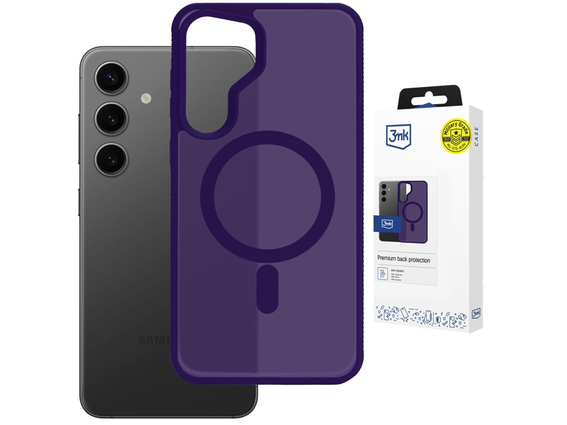 Capa 3mk Smoke Magcase Para Samsung Galaxy S24 Com Proteção E Ímã.