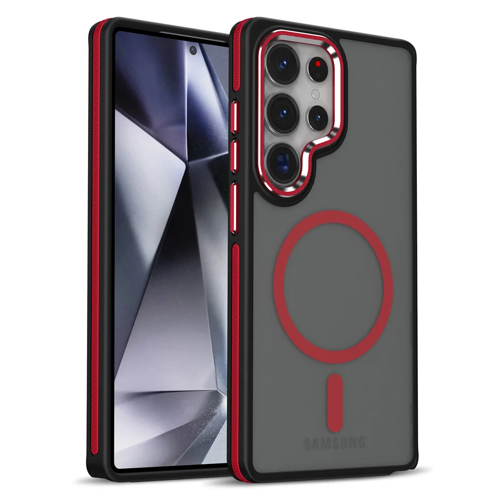 Capa Para Celular Samsung Com Carregamento Sem Fio Magsafe (galaxy S23 Fe, Vermelha), Design Magnético.